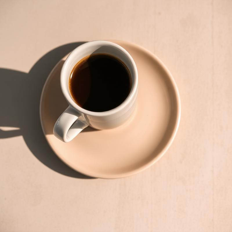 Freshly brewed black coffee in a cup.